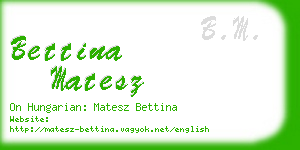 bettina matesz business card